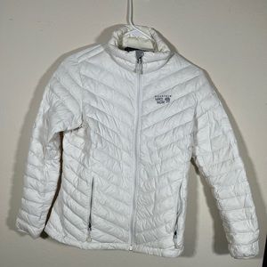 Mountain Hardware White 800 Down White Jacket Size Small